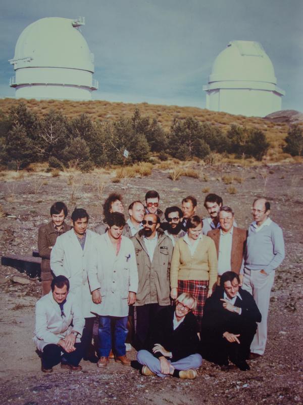 Calar Alto scientists & K. Birkle taken in 1980