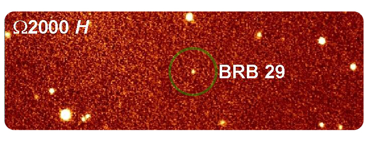 Enana marr&oacute;n BRB 29 en las Pl&eacute;yades vista con Omega-2000